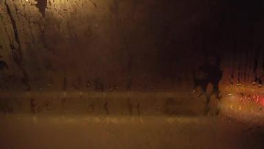 雨一边窗口车开车晚上